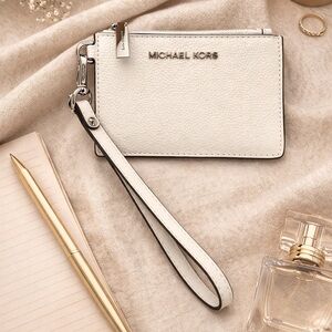 Michael Kors White Wristlet